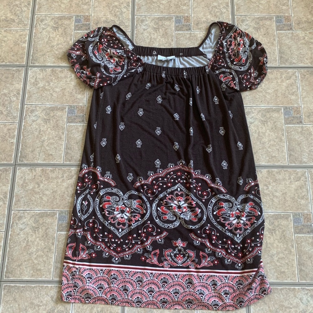 Ann Taylor loft off the shoulder patterned dress - Picture 2 of 3